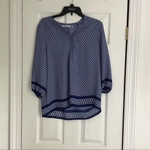 Violet & Claire blue and white blouse size M